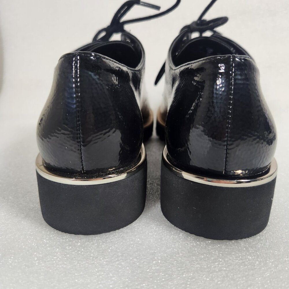 FRANCO SARTO Charles Pebbled Patent Lace-Up Loafers Size 7.5M - Picture 7 of 15